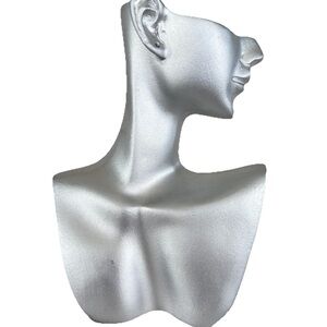 Elegant Silver Bust Display